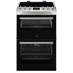 Aeg CCX1530ACM Freestanding Electric Twin Cooker - Stainless Steel - A Rated