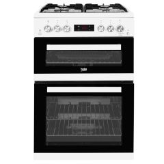 Beko KDG653W 60cm Freestanding Gas Cooker with Full Width Gas Grill - White 