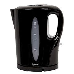 Igenix IG7280 1.7 Litre Cordless Jug Kettle 2.2Kw Black