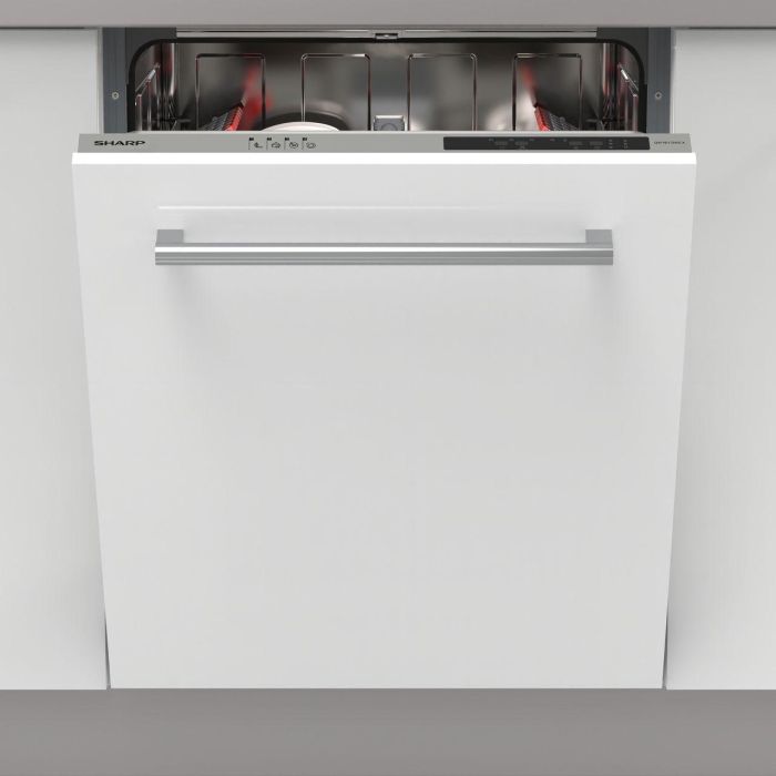 Sharp QW-NI13I49EX-EN Fully Integrated Standard Dishwasher - Silver Control  Panel with Fixed Door Fixing Kit